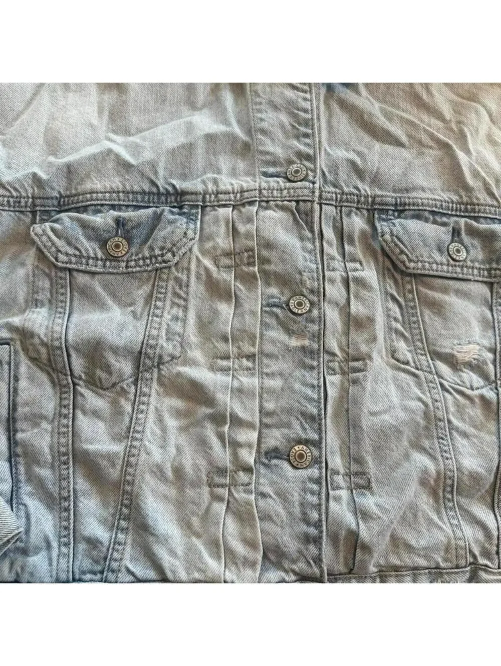 AEO cropped denim jacket- size large